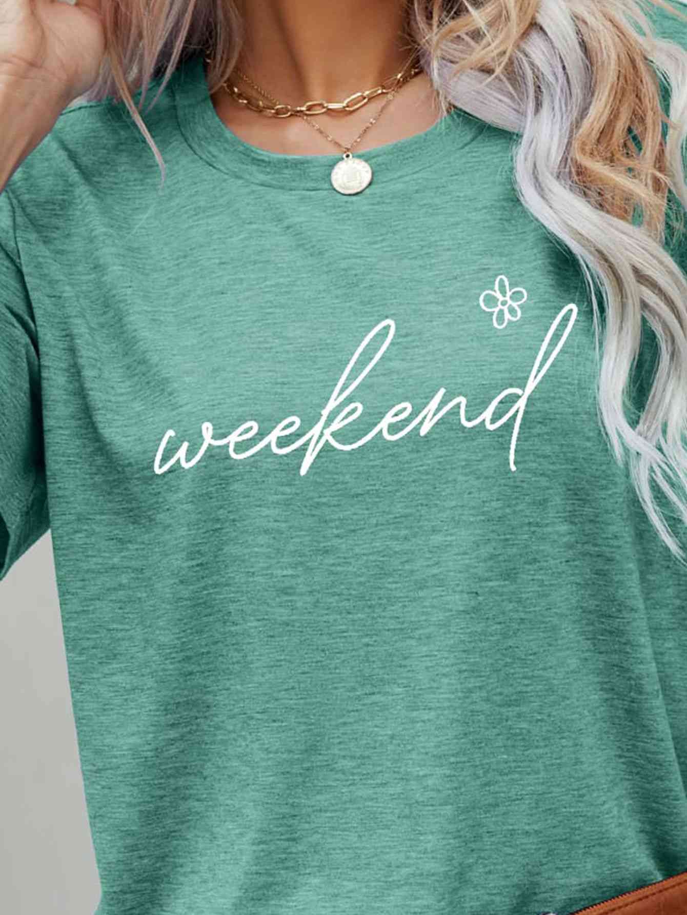 WEEKEND Flower Ladies T-Shirt - Premium Ladies T-Shirt -  Follower Of Faith Apparel Changeable, Ladies minimalist, ladies Short sleeve, ladies Short Sleeve t shirt, ladies Short Sleeve tee, ladies short sleeve tees, Minimalist designs for tshirts, Minimalist t shirts, Minimalist tee, Ship From Overseas, Weekend t shirt, Weekend tee Shop our Christian T-Shirts & Apparel