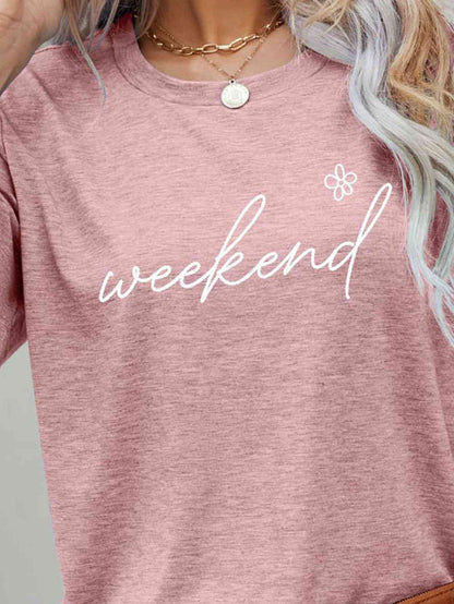 WEEKEND Flower Ladies T-Shirt - Premium Ladies T-Shirt -  Follower Of Faith Apparel Changeable, Ladies minimalist, ladies Short sleeve, ladies Short Sleeve t shirt, ladies Short Sleeve tee, ladies short sleeve tees, Minimalist designs for tshirts, Minimalist t shirts, Minimalist tee, Ship From Overseas, Weekend t shirt, Weekend tee Shop our Christian T-Shirts & Apparel