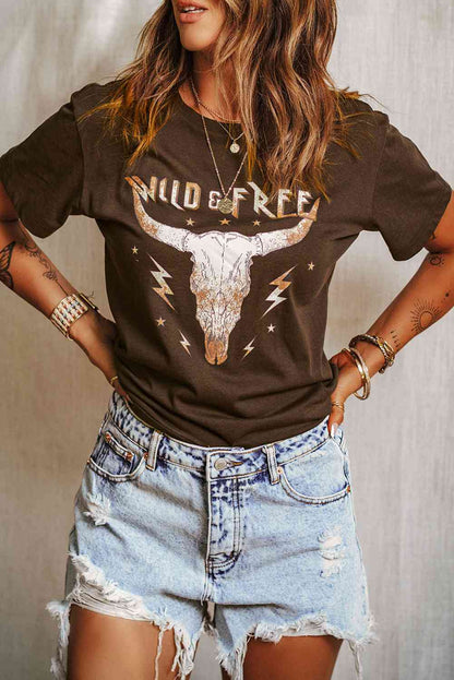 WILD FREE Animal Ladies T-Shirt - Premium Ladies T-Shirt -  Follower Of Faith Apparel ladies Short sleeve, ladies Short Sleeve t shirt, ladies Short Sleeve tee, ladies short sleeve tees, Ship From Overseas, SYNZ, Wild and free, Wild and free tee Shop our Christian T-Shirts & Apparel