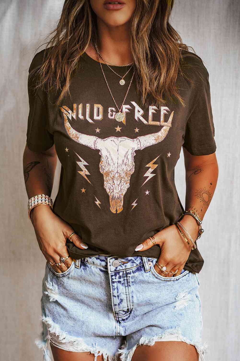 WILD FREE Animal Ladies T-Shirt - Premium Ladies T-Shirt -  Follower Of Faith Apparel ladies Short sleeve, ladies Short Sleeve t shirt, ladies Short Sleeve tee, ladies short sleeve tees, Ship From Overseas, SYNZ, Wild and free, Wild and free tee Shop our Christian T-Shirts & Apparel