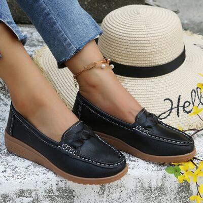 Weave Wedge Heeled Loafers (several colors) - Follower Of Faith Apparel