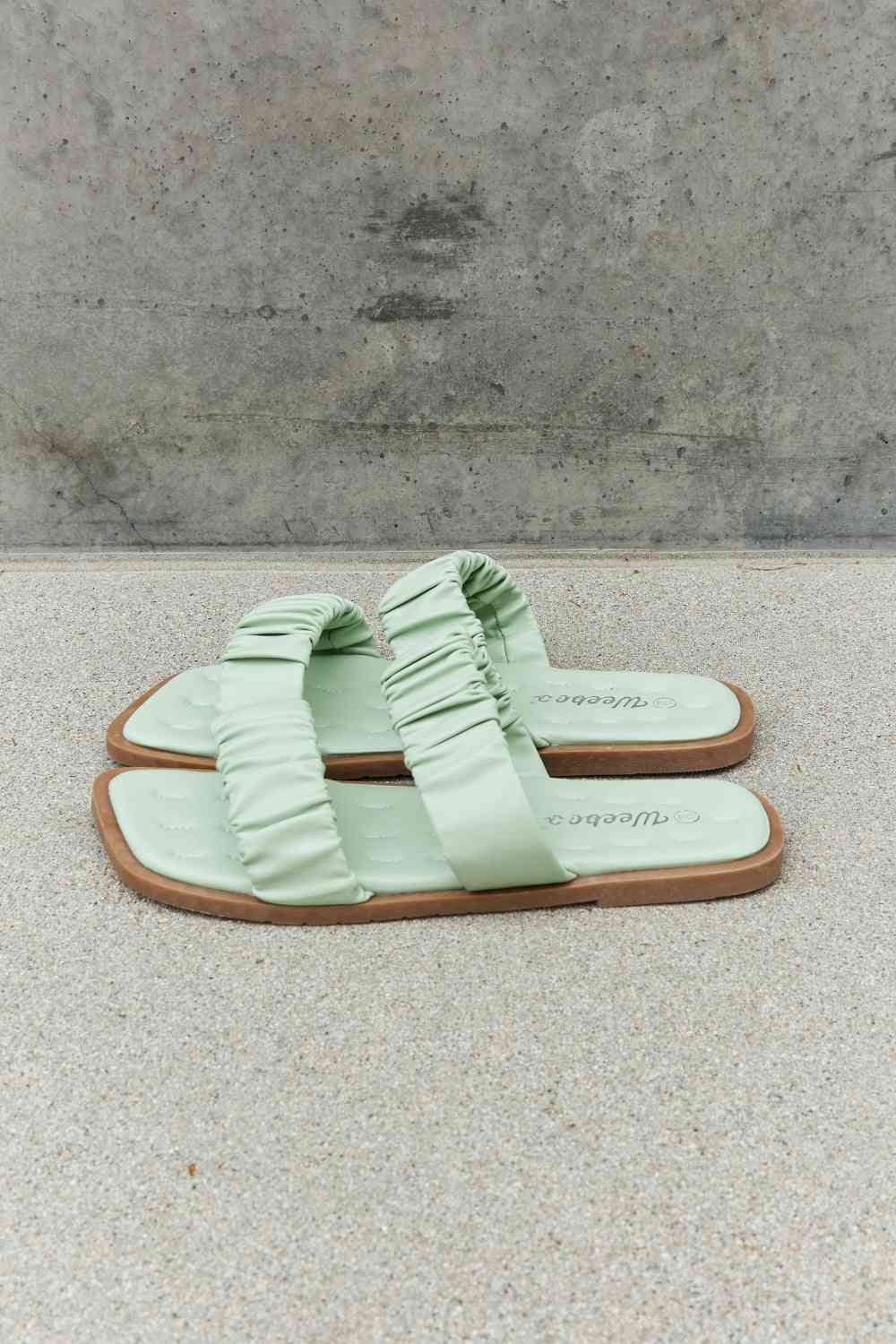 Weeboo Double Strap Scrunch Sandal - Follower Of Faith Apparel