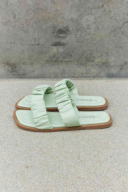 Weeboo Double Strap Scrunch Sandal - Follower Of Faith Apparel