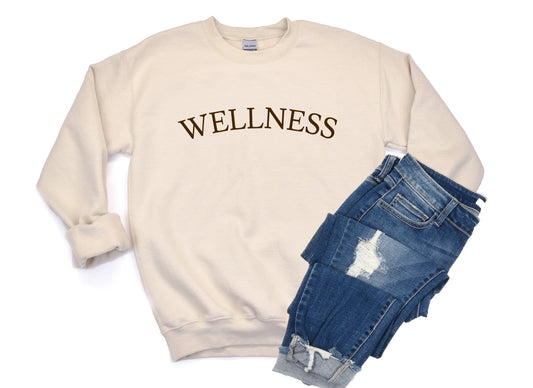 Wellness Ladies Minimalist Sweatshirt - Premium Sweatshirt -  Follower Of Faith ApparelChristian, Crew neck, DTG, Faith, fast delivery, Ladies sweatshirt, Minimalist Christian apparel, Minimalist sweatshirts, new, Regular fit, Sweatshirts, Unisex, Wellness sweatshirt, Wellness tee, Winter wear, Women's Clothing Shop our Christian T-Shirts & Apparel