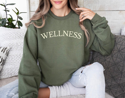 Wellness Ladies Minimalist Sweatshirt - Premium Sweatshirt -  Follower Of Faith ApparelChristian, Crew neck, DTG, Faith, fast delivery, Ladies sweatshirt, Minimalist Christian apparel, Minimalist sweatshirts, new, Regular fit, Sweatshirts, Unisex, Wellness sweatshirt, Wellness tee, Winter wear, Women's Clothing Shop our Christian T-Shirts & Apparel