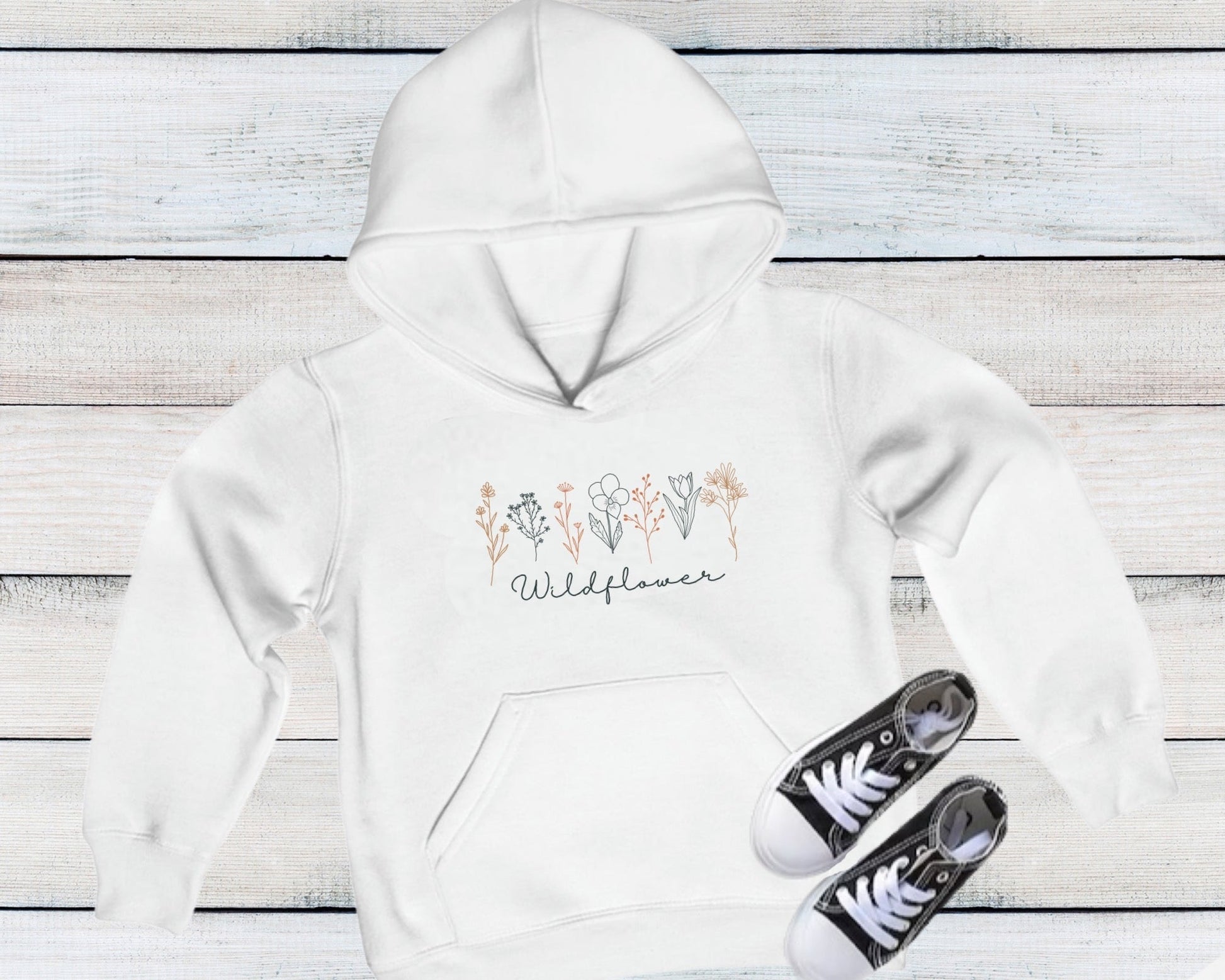 Wildflower Girl’s Youth Hoodie - Premium Kids clothes -  Follower Of Faith ApparelBack-to-School, DTG, Flower hoodie for girls, girls, Girls apparel, Hoodies, Kids' Clothing, Regular fit, Sweatshirts, Wildflower hoodie, youth, Youth hoodie Shop our Christian T-Shirts & Apparel