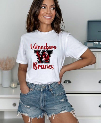 Winnsboro Braves T-Shirt - Follower Of Faith Apparel White-3XL