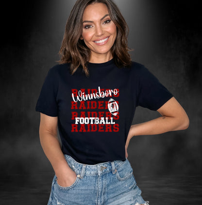 Winnsboro Raiders Football Shirt - Premium T-Shirt -  Follower Of Faith Apparel Cotton, Crew neck, DTG, Football season, Football shirt design, Football t shirts for parents, High school football, Hometown football tees, Ladies t shirt, Men's Clothing, Regular fit, T shirts for hometown football, T-shirts, TikTok, Unisex, Winnsboro high school football, Winnsboro red raider football, Winnsboro Texas, Women's Clothing, Women’s football clothing, Women’s football shirts Shop our Christian T-Shirts & Apparel