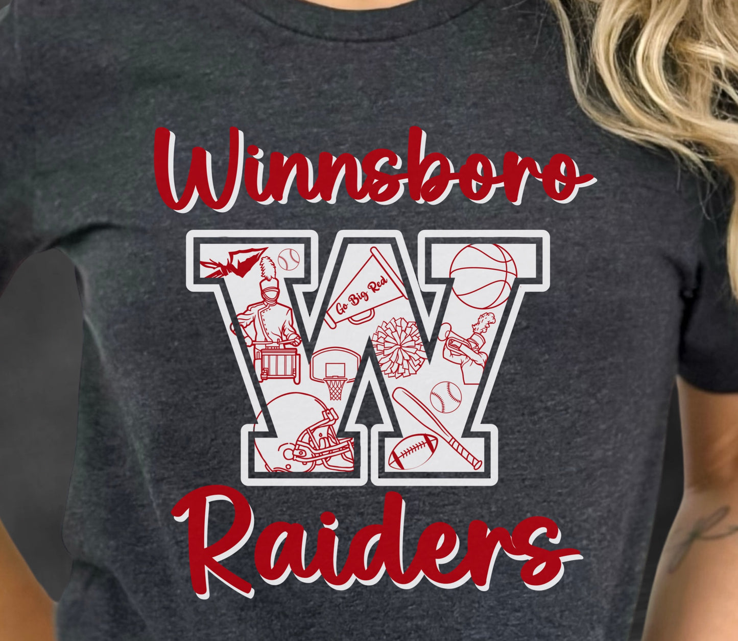 Winnsboro Red Raiders All Sports T-Shirt T-Shirt Follower Of Faith Apparel