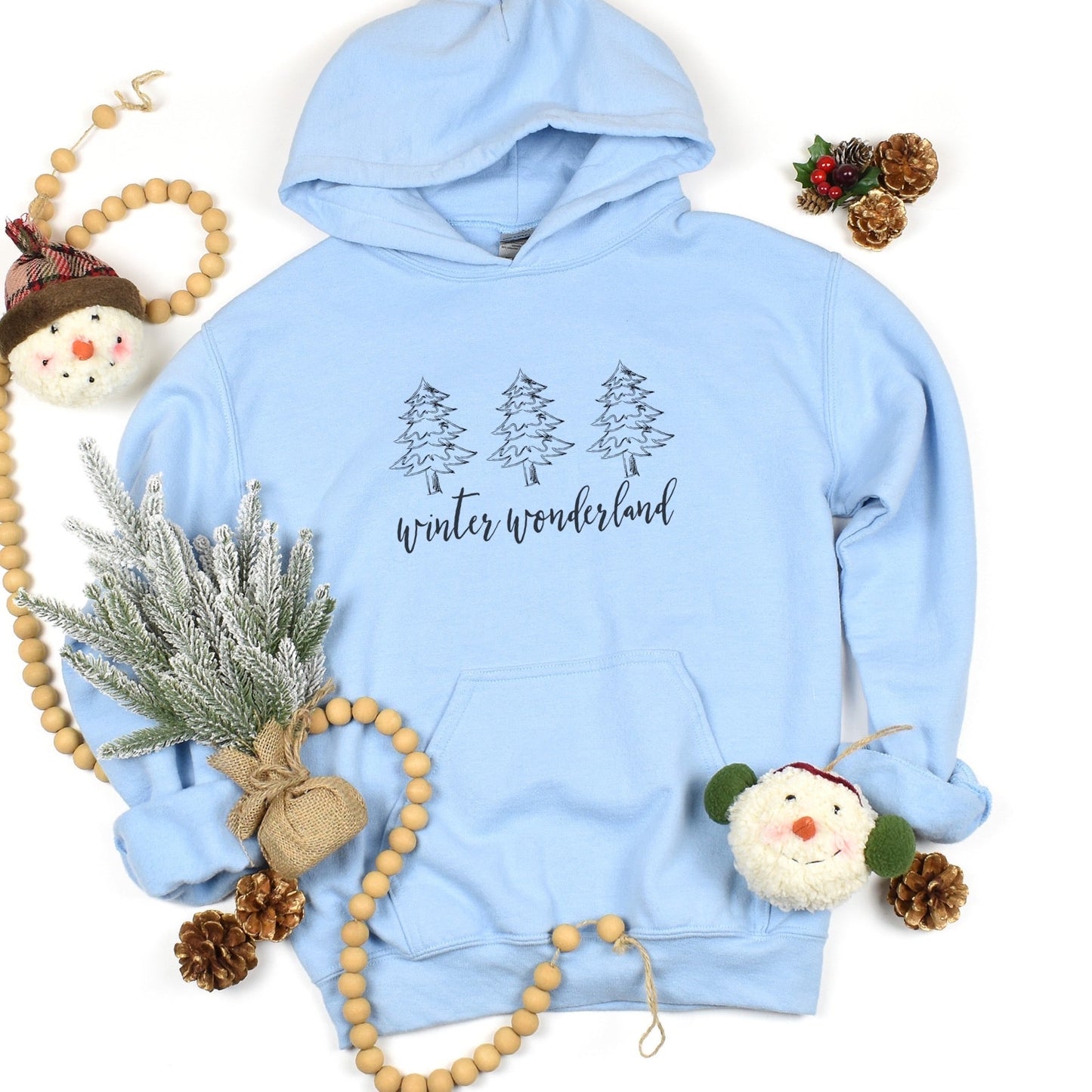 Winter Wonderland Ladies Hoodie - Premium Hoodie -  Follower Of Faith ApparelChristmas apparel, Christmas clothing, Christmas tree hoodie, Holiday apparel, Holiday collection, Hoodies, Ladies hoodie, New, Regular fit, Unisex, Winter clothing for women, Winter wonderland hoodie, Women's Clothing Shop our Christian T-Shirts & Apparel