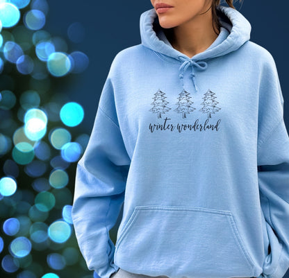 Winter Wonderland Ladies Hoodie - Premium Hoodie -  Follower Of Faith ApparelChristmas apparel, Christmas clothing, Christmas tree hoodie, Holiday apparel, Holiday collection, Hoodies, Ladies hoodie, New, Regular fit, Unisex, Winter clothing for women, Winter wonderland hoodie, Women's Clothing Shop our Christian T-Shirts & Apparel