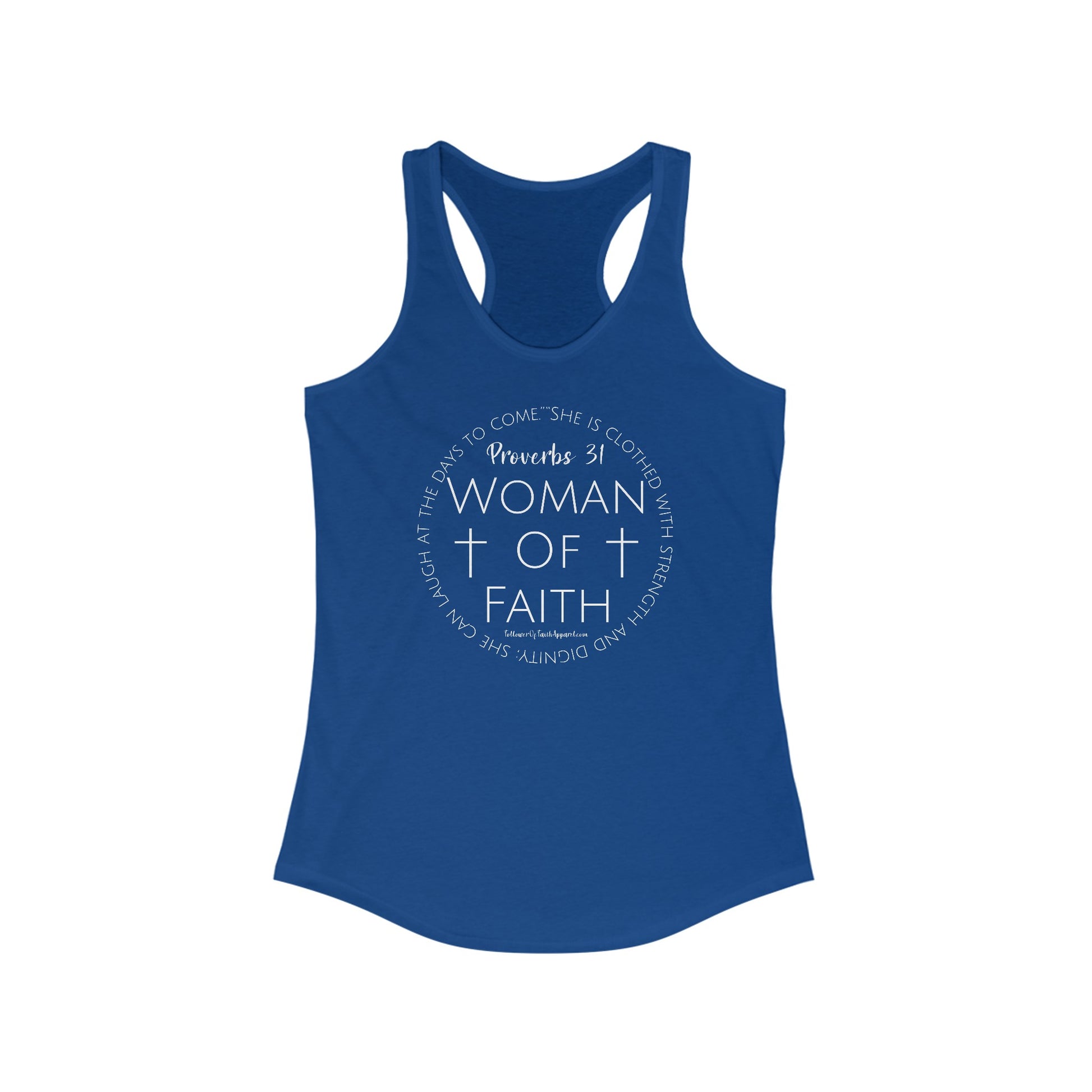 Women Of Faith Ladies Racerback Tank Top Tank Top Follower Of Faith Apparel