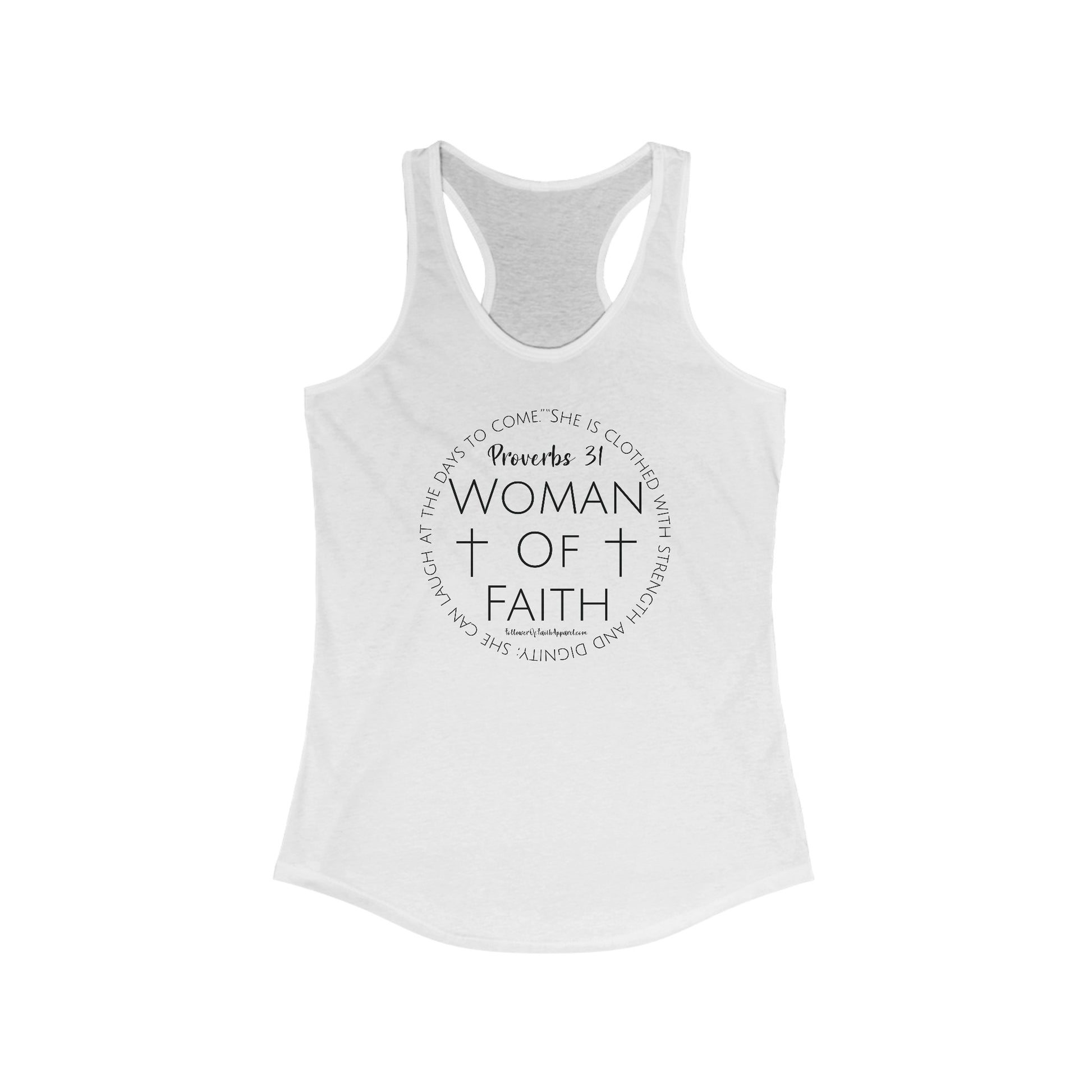 Women Of Faith Ladies Racerback Tank Top Tank Top Follower Of Faith Apparel