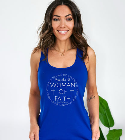 Women Of Faith Ladies Racerback Tank Top Tank Top Follower Of Faith Apparel