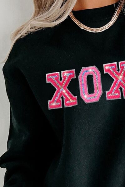 XOXO Ladies Sweatshirt - Premium Sweatshirt -  Follower Of Faith Apparel Ladies sweatshirt, Ladies sweatshirts, new arrival, new arrivals, newest arrival, Ship From Overseas, SYNZ, Valentine's Day Picks, Valentines day, Valentines picks, Xoxo Shop our Christian T-Shirts & Apparel