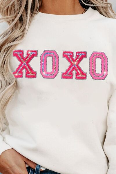 XOXO Ladies Sweatshirt - Premium Sweatshirt -  Follower Of Faith Apparel Ladies sweatshirt, Ladies sweatshirts, new arrival, new arrivals, newest arrival, Ship From Overseas, SYNZ, Valentine's Day Picks, Valentines day, Valentines picks, Xoxo Shop our Christian T-Shirts & Apparel