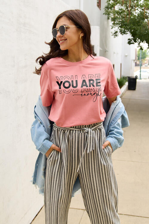 YOU ARE ENOUGH Ladies T-Shirt - Follower Of Faith Apparel