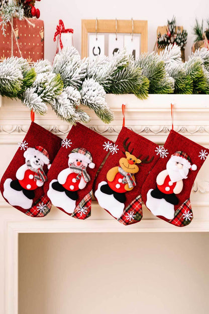 4-Pack Snowflake Christmas Stocking Hanging Widgets - Premium Home & Decor -  Follower Of Faith Apparel Christmas decor, Christmas decorations, Christmas stockings, H&Bi, Holiday, Holiday cheer, Holiday collection, Holiday stockings, Home & Decor, Home decor for christmas, new arrival, new arrivals, Ship From Overseas, Stockings Shop our Christian T-Shirts & Apparel