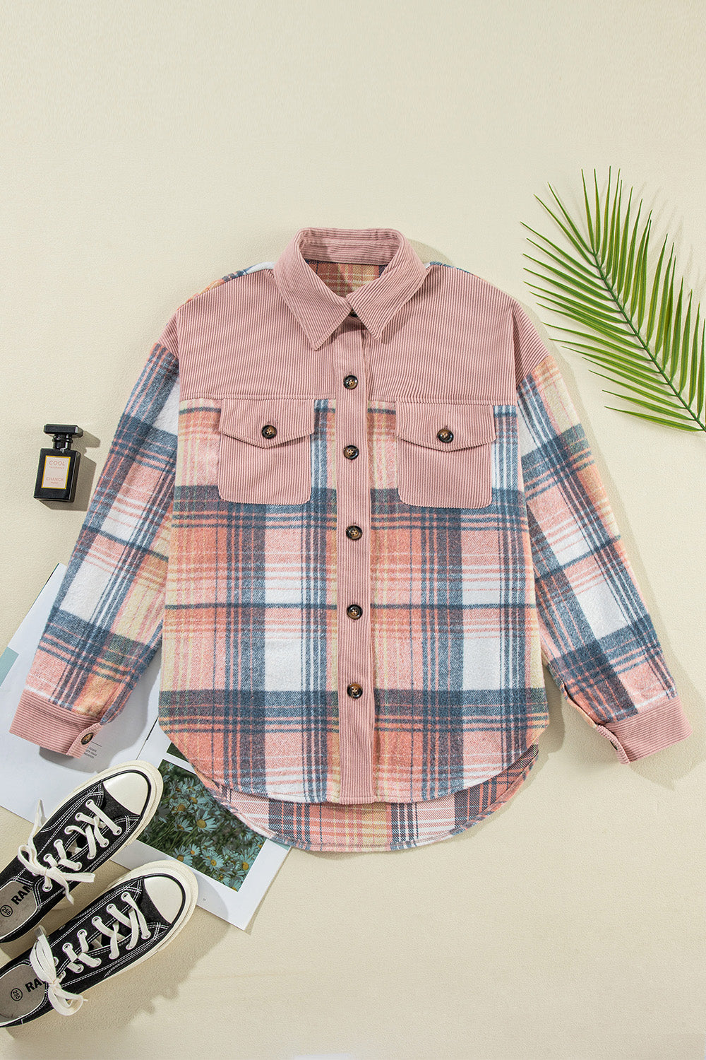 Plaid Button Up Long Sleeve Shacket - Premium Ladies Shacket -  Follower Of Faith Apparel Ship From Overseas, SYNZ Shop our Christian T-Shirts & Apparel