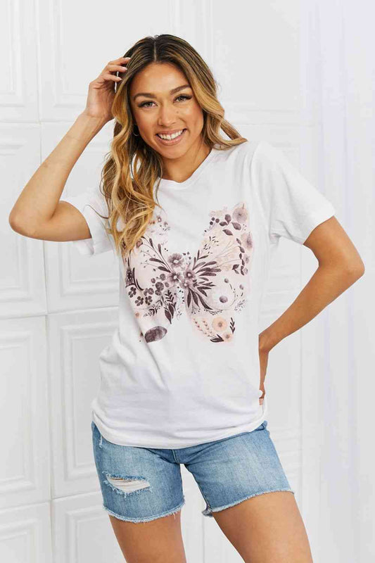 mineB You Give Me Butterflies Ladies T-Shirt - Follower Of Faith Apparel