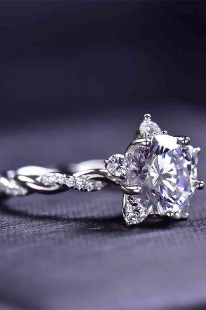 3 Carat Moissanite Twisted Ring - Premium Ring -  Follower Of Faith Apparel 3 Carat Moissanite ring, Affordable engagement rings, Bright, christian engagement rings, Engagement ring, engagement rings, High quality promise, jewelry sale, Moisessanite ring, Moissanite engagement ring, moissanite ring, Moissanite wedding ring, promise ring, Ring, Sale, Ship From Overseas, unique promise ring, Wedding ring Shop our Christian T-Shirts & Apparel