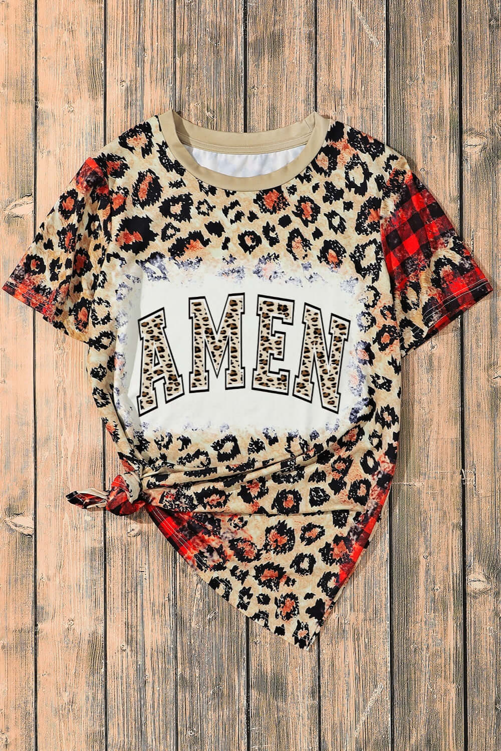 AMEN Leopard Print Ladies T-Shirt - Premium Ladies T-Shirt -  Follower Of Faith Apparel Amen, Amen leopard print tee, Faith based apparel, Faith based t shirt, Faith based tee, Faith based tees, Jesus tee, ladies Short sleeve, ladies Short Sleeve t shirt, ladies Short Sleeve tee, new, new arrival, new arrivals, Ship From Overseas, SYNZ Shop our Christian T-Shirts & Apparel