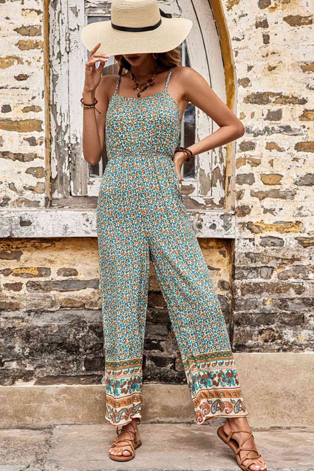 Bohemian Spaghetti Strap Low Back Jumpsuit - Premium Ladies Rompers -  Follower Of Faith Apparel Bohemian jumpsuit, Bohemian Romper, Chic romper, Hundredth, Jumpsuits, Ladies romper, Low back romper jumpsuit, Native Jumpsuit, Native romper, romper jumpsuit, Romper pants, Romper pants jumpsuit, Sale, Ship From Overseas, Spaghetti Strap Romper, Womens romper, Women’s romper Shop our Christian T-Shirts & Apparel