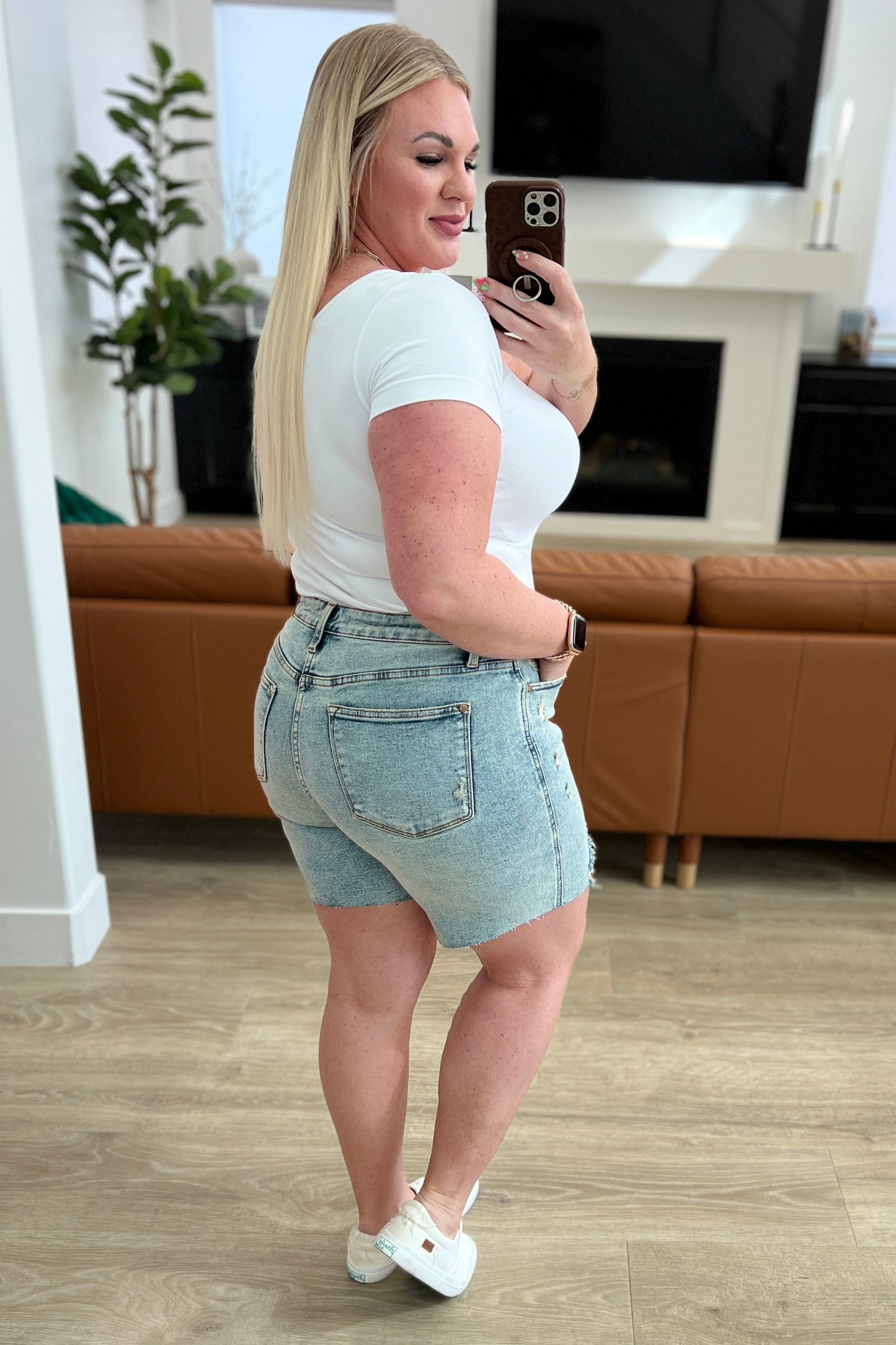 Cindy High Rise Mineral Wash Distressed Boyfriend Shorts - Premium Ladies jeans -  Follower Of Faith Apparel 0/24, 1/25, 11/30, 13/31, 14W, 15/32, 150250, 16W, 18W, 20W, 22W, 24W, 3-13-2024, 3-22-2024, 3/26, 5/27, 7/28, 9/29, Bottoms, Denim, flatrate, JB2-28-2024, JBAvailableNow, Judy Blue Shop our Christian T-Shirts & Apparel