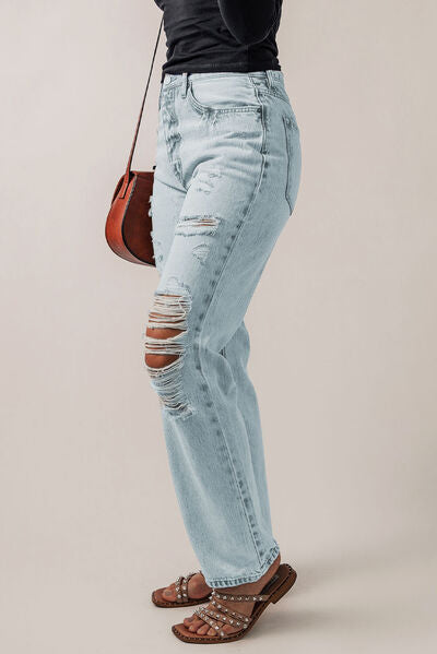 Wyatt Light Washed Distressed Jeans - Follower Of Faith Apparel