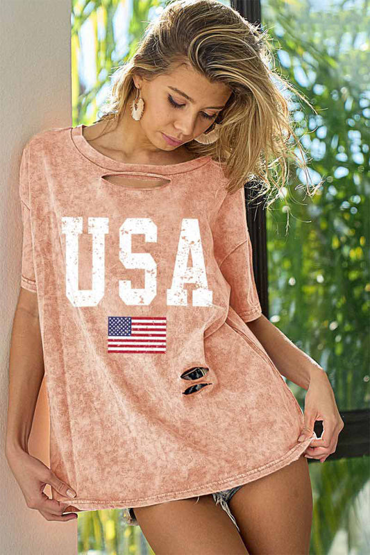 Dusty Pink Washed American Flag Distressed Ladies T-Shirt - Premium Ladies T-Shirt -  Follower Of Faith Apparel Assembled in USA, BiBi, Distressed flag tshirt, Distressed mineral washed tshirt, Distressed USA T shirt, Fast delivery, fast shipping, Ladies Flag tee, Ladies usa tee, Made in USA, Mineral washed, new arrival, new arrivals, Sale, Ship from USA, Usa apparel for women, USA FLAG apparel, Womens flag tee Shop our Christian T-Shirts & Apparel