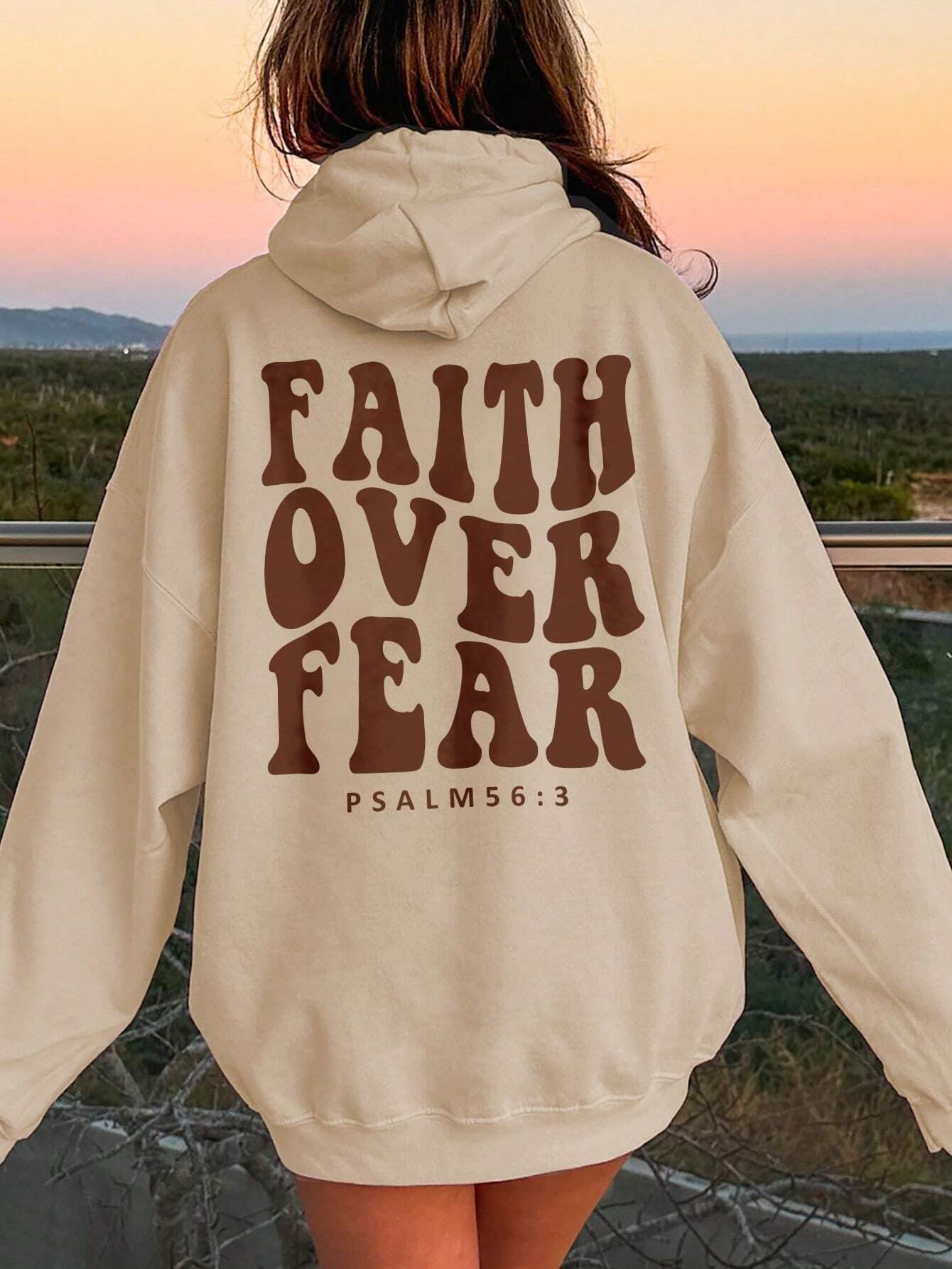 FAITH OVER FEAR Retro Ladies Hoodie - Premium Ladies Hoodie -  Follower Of Faith Apparel Bible verse hoodies, Dropped shoulder hoodie, E@M@E, faith over fear apparel, Faith over fear hoodie, Hoodie sweater, Inspirational clothing, Inspirational hoodie, ladies hoodie, Loose fit hoodie, new arrival, new arrivals, Psalms 56:3, Psalms 56:3 hoodie, Sale, Ship From Overseas, womens apparel, Womens faith over fear, Womens hoodie, Women’s faith apparel Shop our Christian T-Shirts & Apparel