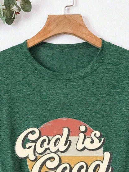 GOD IS GOOD Ladies T-Shirt - Premium Ladies T-Shirt -  Follower Of Faith Apparel Christian T shirt, Christian T shirt for women, Christian t shirts for ladies, G@L@X, God is good tee, ladies Short sleeve, ladies Short Sleeve t shirt, ladies Short Sleeve tee, ladies short sleeve tees, new arrival, new arrivals, Retro God is Good tee, Retro tee, Sale, Ship From Overseas, women's Christian tees, Women’s Christian t shirts, Women’s Christian t-shirt Shop our Christian T-Shirts & Apparel