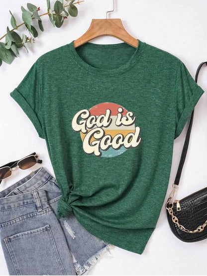 GOD IS GOOD Ladies T-Shirt - Premium Ladies T-Shirt -  Follower Of Faith Apparel Christian T shirt, Christian T shirt for women, Christian t shirts for ladies, G@L@X, God is good tee, ladies Short sleeve, ladies Short Sleeve t shirt, ladies Short Sleeve tee, ladies short sleeve tees, new arrival, new arrivals, Retro God is Good tee, Retro tee, Sale, Ship From Overseas, women's Christian tees, Women’s Christian t shirts, Women’s Christian t-shirt Shop our Christian T-Shirts & Apparel