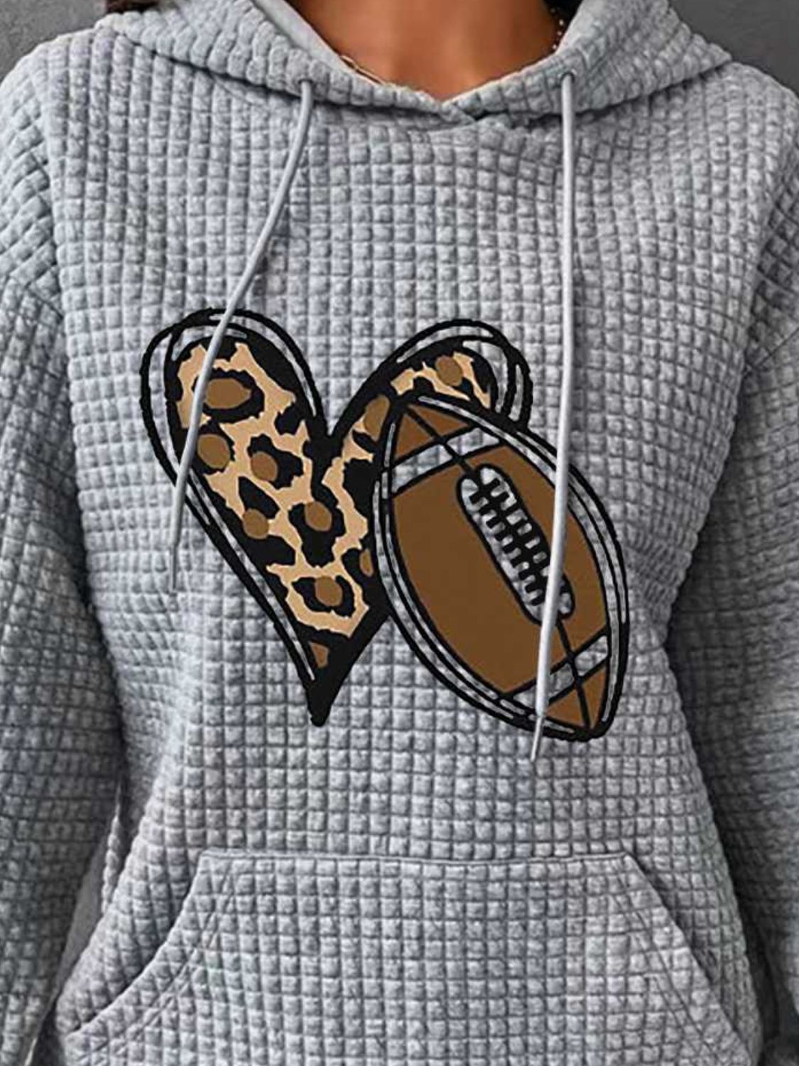 Heart & Football Ladies Hoodie - Premium Ladies Hoodie -  Follower Of Faith Apparel Football apparel, Football fan hoodie, Football hoodie, Football mom, G@L@X, Heart football hoodie, ladies hoodie, Mom hoodie, Sale, Ship From Overseas, Waffle knit hoodie, Womens hoodie Shop our Christian T-Shirts & Apparel