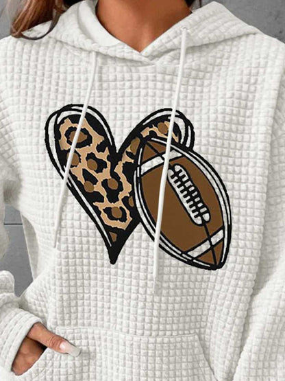 Heart & Football Ladies Hoodie - Premium Ladies Hoodie -  Follower Of Faith Apparel Football apparel, Football fan hoodie, Football hoodie, Football mom, G@L@X, Heart football hoodie, ladies hoodie, Mom hoodie, Sale, Ship From Overseas, Waffle knit hoodie, Womens hoodie Shop our Christian T-Shirts & Apparel