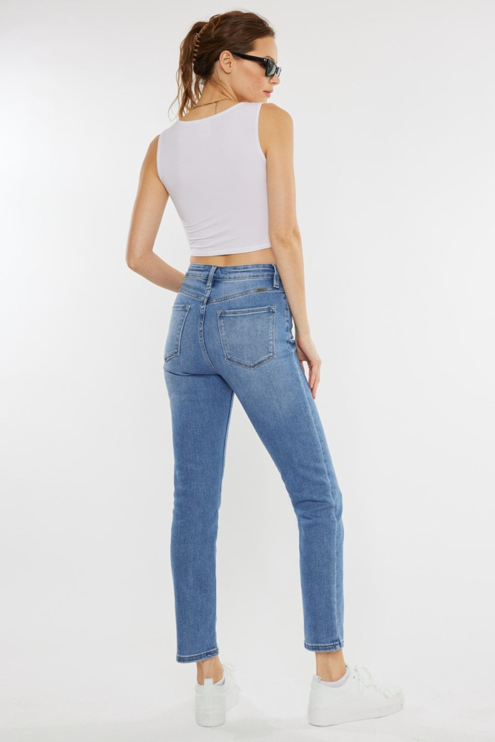 Kancan Cat's Whiskers High Waist Jeans - Premium Ladies jeans -  Follower Of Faith Apparel Fast delivery, fast shipping, Kancan, Kancan cat whiskers jeans, Kancan distressed jeans, Kancan high waisted, Kancan Jeans, Ship from USA Shop our Christian T-Shirts & Apparel