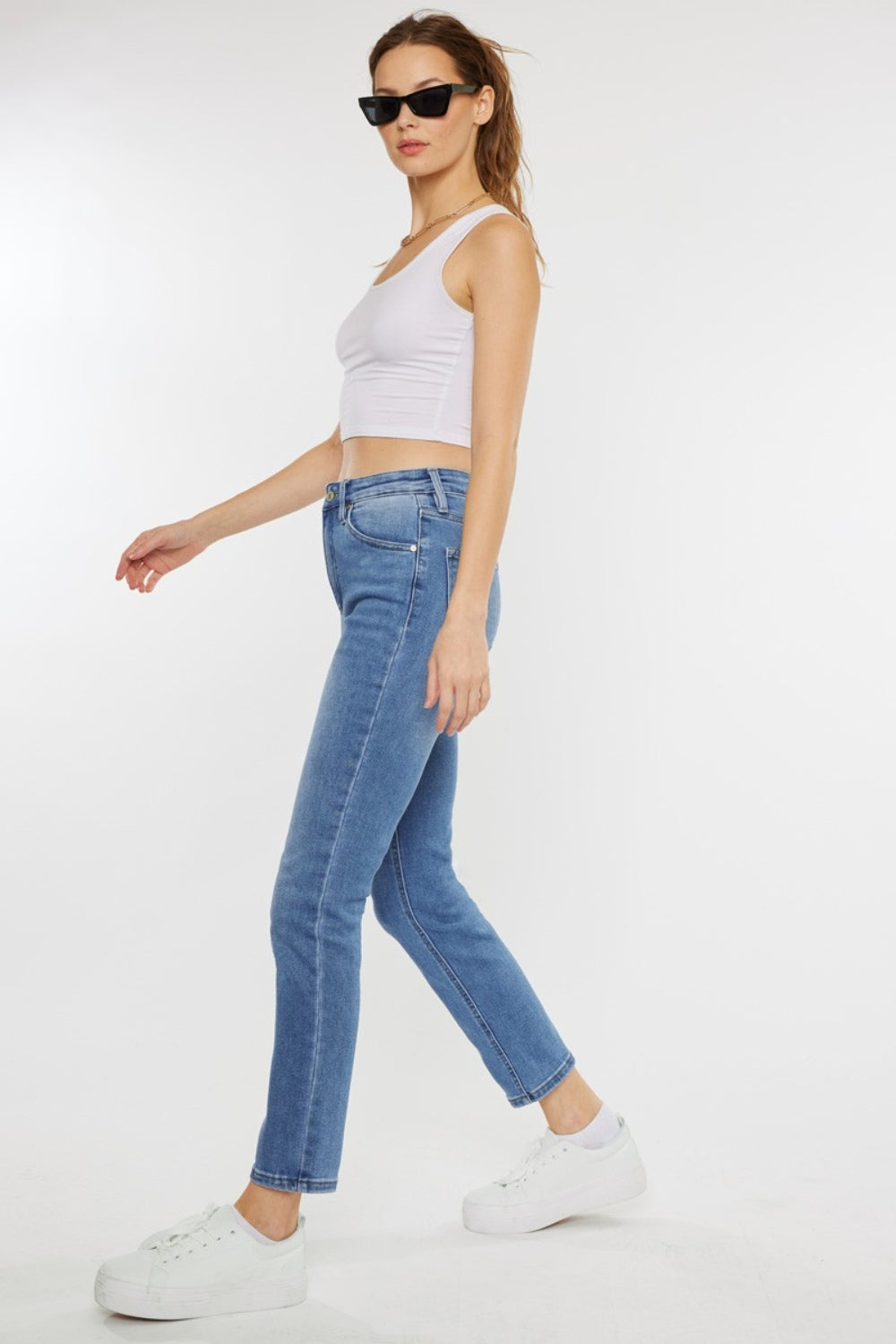 Kancan Cat's Whiskers High Waist Jeans - Premium Ladies jeans -  Follower Of Faith Apparel Fast delivery, fast shipping, Kancan, Kancan cat whiskers jeans, Kancan distressed jeans, Kancan high waisted, Kancan Jeans, Ship from USA Shop our Christian T-Shirts & Apparel