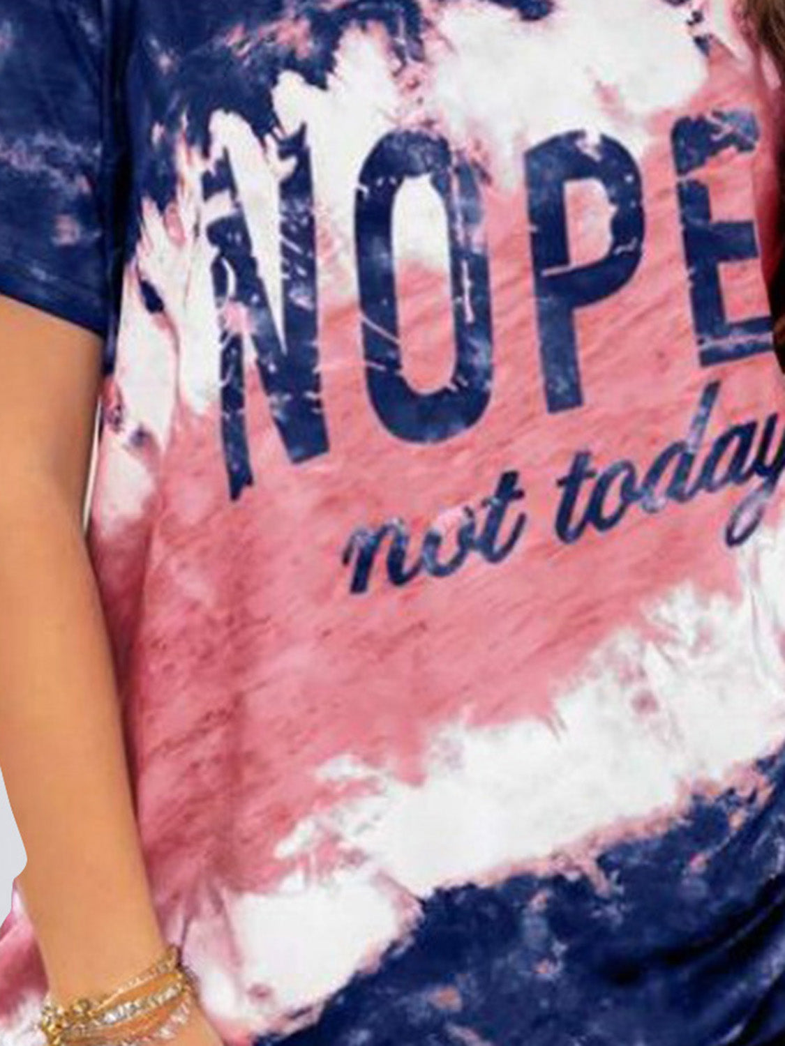 NOPE NOT TODAY Ladies T-Shirt - Premium Ladies T-Shirt -  Follower Of Faith Apparel ladies Short sleeve, ladies Short Sleeve t shirt, ladies Short Sleeve tee, new arrival, new arrivals, Nope not today t shirt, Sale, Ship From Overseas, T@D, Tie dye ladies, Tie dye nope not today tee, Tie dye tee, womens apparel, Womens short sleeve t shirt, Womens t shirt Shop our Christian T-Shirts & Apparel