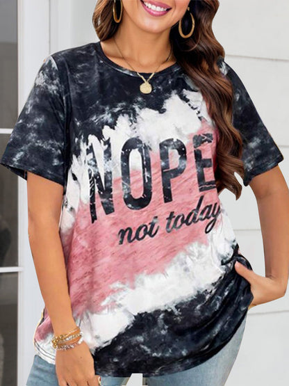 NOPE NOT TODAY Ladies T-Shirt - Premium Ladies T-Shirt -  Follower Of Faith Apparel ladies Short sleeve, ladies Short Sleeve t shirt, ladies Short Sleeve tee, new arrival, new arrivals, Nope not today t shirt, Sale, Ship From Overseas, T@D, Tie dye ladies, Tie dye nope not today tee, Tie dye tee, womens apparel, Womens short sleeve t shirt, Womens t shirt Shop our Christian T-Shirts & Apparel