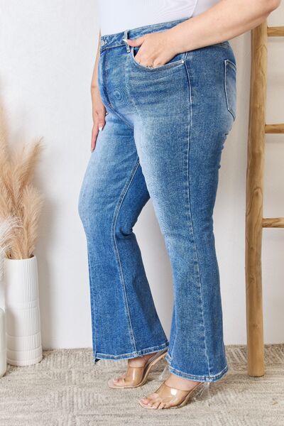 RISEN High Rise Ankle Flare Jeans - Follower Of Faith Apparel