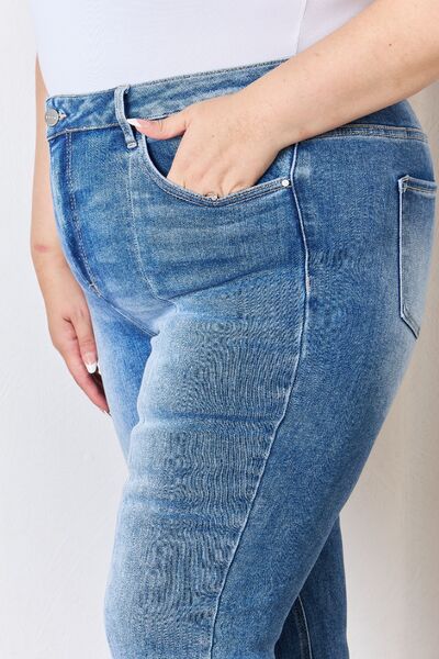 RISEN High Rise Ankle Flare Jeans - Follower Of Faith Apparel