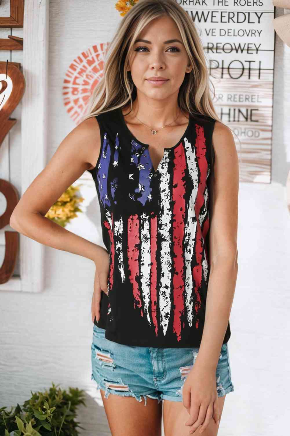 Star and Stripe USA Flag Ladies Tank Top - Premium Ladies Tank Top -  Follower Of Faith Apparel 4th of July tank top, 4th of July tee, American flag cross tank, american flag design, Fourth of July tank top, Fourth of July tees, Independence day, Ladies american flag, new, new arrival, new arrivals, Ship From Overseas, SYNZ, Usa apparel for women, usa flag tank, Womens american flag, Womens flag tee, Women’s USA flag tank top Shop our Christian T-Shirts & Apparel