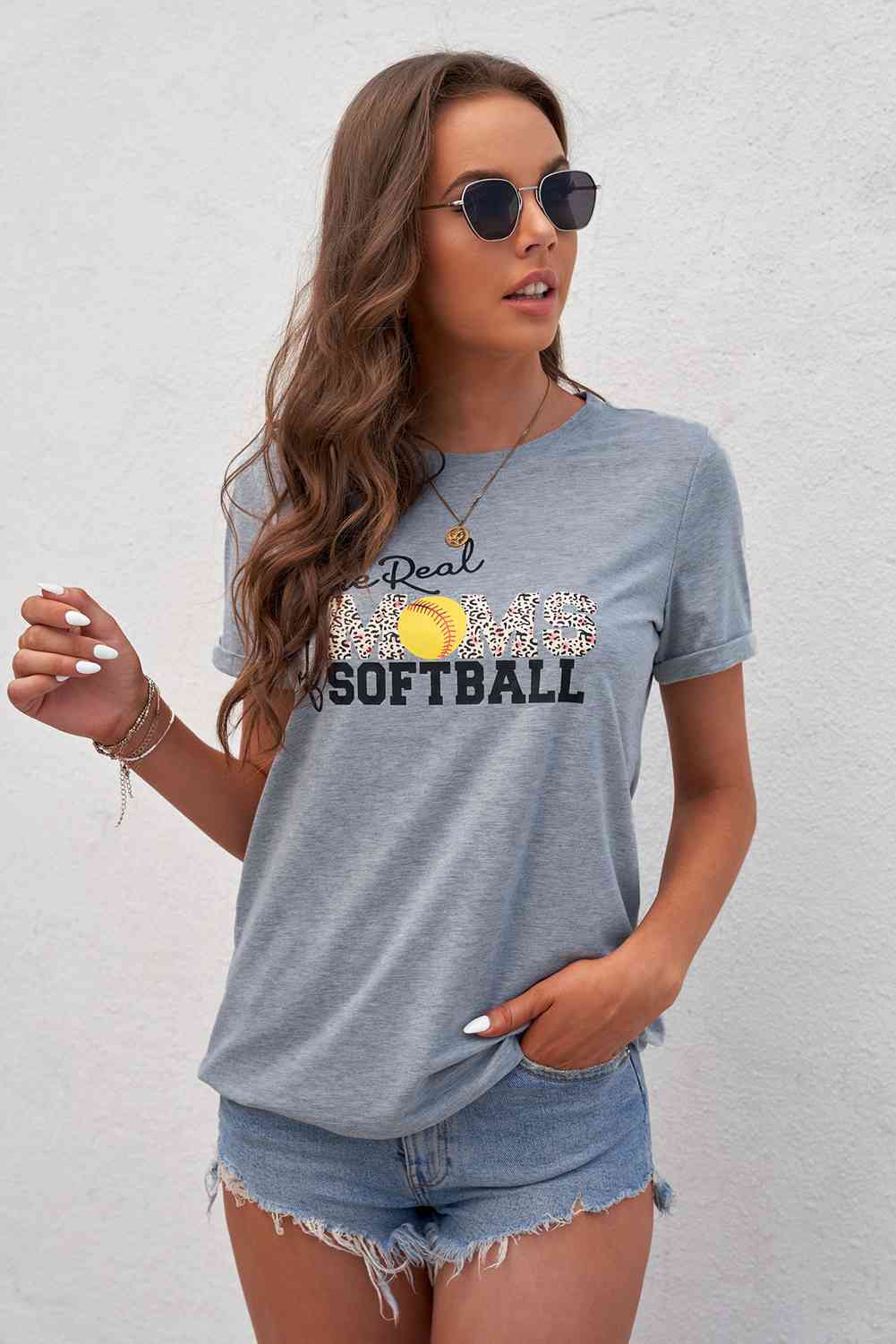 THE REAL MOMS OF SOFTBALL Ladies T-Shirt - Premium Ladies T-Shirt -  Follower Of Faith Apparel Ladies T-shirt, mothers day gift, new arrival, new arrivals, Real mom of softball, Sale, Softball mom, Softball mom gear, Softball mom tee, Sports mom tee, SYNZ, Womens t shirt, Womens tee Shop our Christian T-Shirts & Apparel