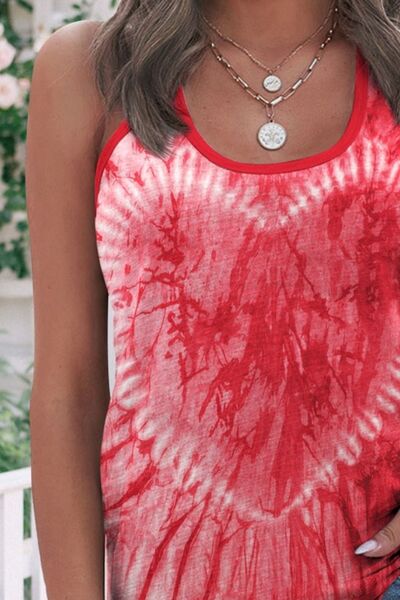 Tie-Dye Scoop Neck Wide Strap Tank - Premium Ladies Tank Top -  Follower Of Faith ApparelFAM-FAM, Ship From Overseas Shop our Christian T-Shirts & Apparel