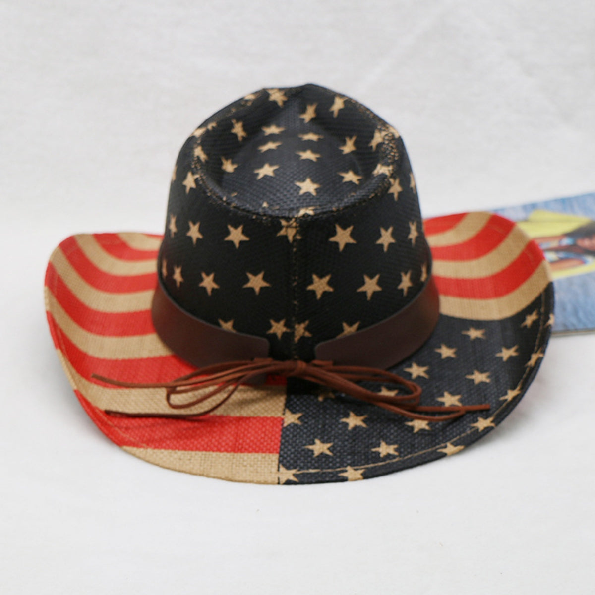 US Flag Print Paper Cloth Hat - Premium Hat -  Follower Of Faith Apparel Cowgirl hat with flag design, Decrative cowgirl hat, F$C$M$M, Fourth of july cowgirl hat, Independence day, Ship From Overseas, US Flag hat, USA flag cowboy hat Shop our Christian T-Shirts & Apparel